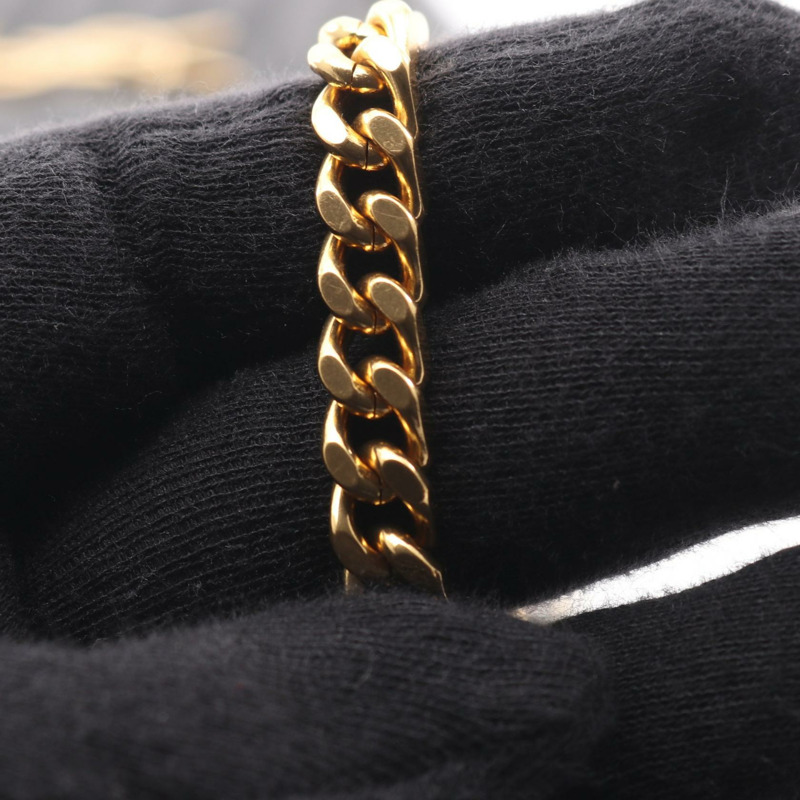 SAINT LAURENT PARIS LOU 斜背鏈條單肩包，黑色皮革，二手女款-6