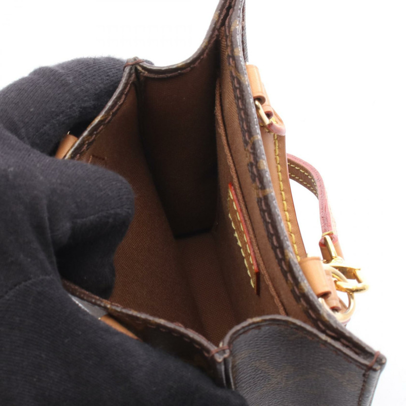 路易威登 Petit Sac Plat 單肩手提包 M69442 Monogram 帆布 棕色 二手-2