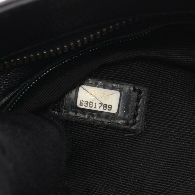 香奈兒 (CHANEL) Medallion 手提包 A01804 黑色粒面小牛皮 二手 女士 SHW CC-4