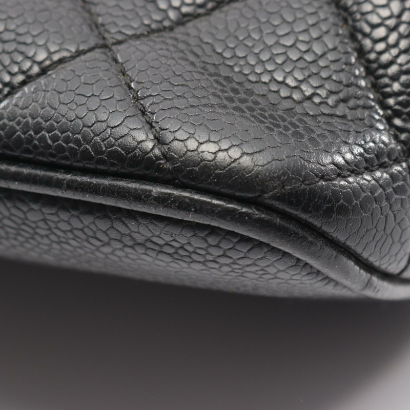 香奈兒 (CHANEL) Medallion 手提包 A01804 黑色粒面小牛皮 二手 女士 SHW CC-7