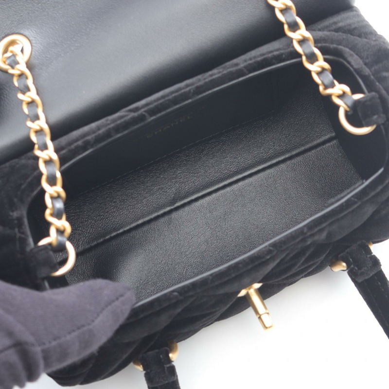 香奈兒鏈肩斜背包 黑色 二手 女士 GHW CC Coco-2