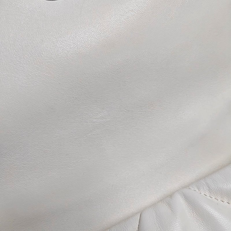 CHANEL CHANEL19小號白色羊皮菱格紋絎縫單肩包手提包斜挎包 金色銀色釕色五金-8