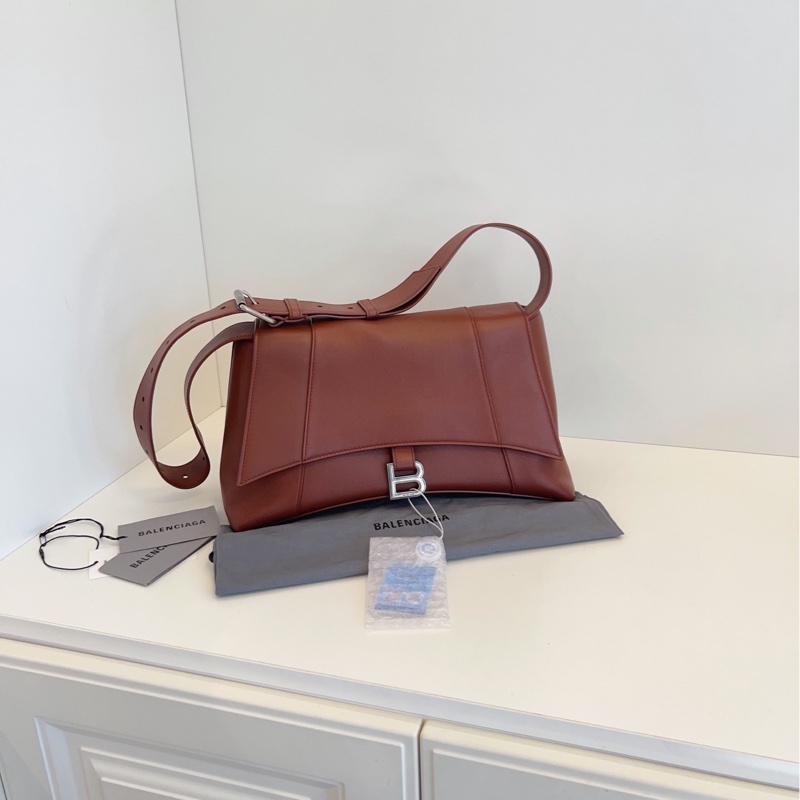 【98新🆕】Balenciaga downtown 寬肩帶沙漏款 中號 斜挎包-0