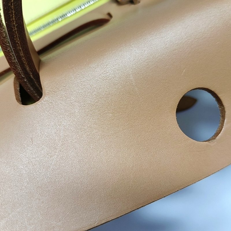 HERMES Herbag 31檸檬黃帆布單肩包手提包斜挎包銀色五金回刻子袋可拆卸肩帶-8
