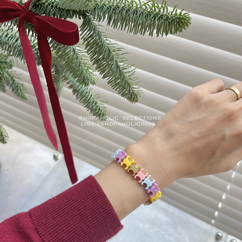 Celine糖果色凱旋門手鍊 三段調節鍊-1