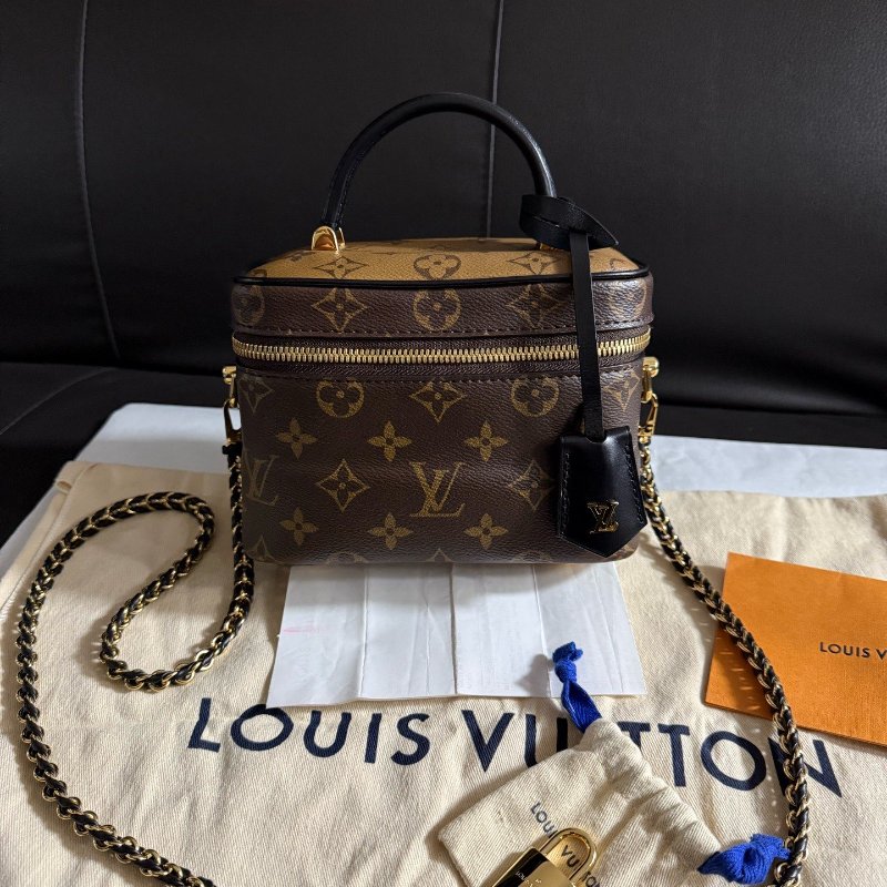 (🌷國外現貨)🏷LV 路易威登．Vanity 老花拼色化妝包 M45165-0