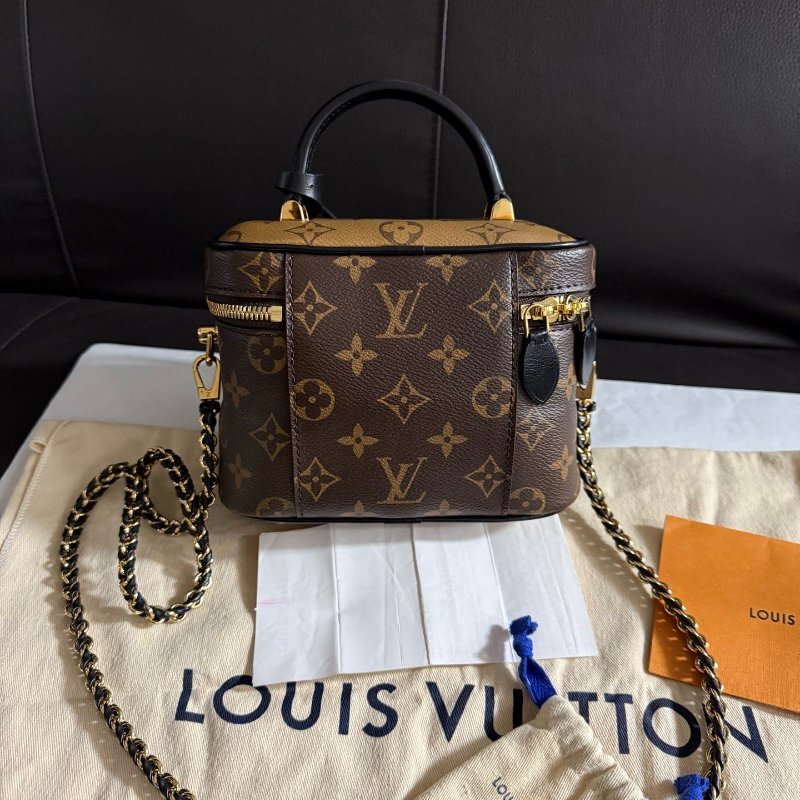 (🌷國外現貨)🏷LV 路易威登．Vanity 老花拼色化妝包 M45165-2