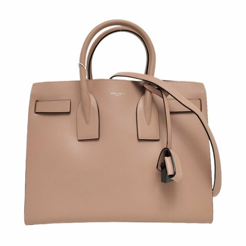 YSL SAC DE JOUR 小號 裸粉色牛皮單肩包手提包 黑色五金 子袋 可拆卸肩帶