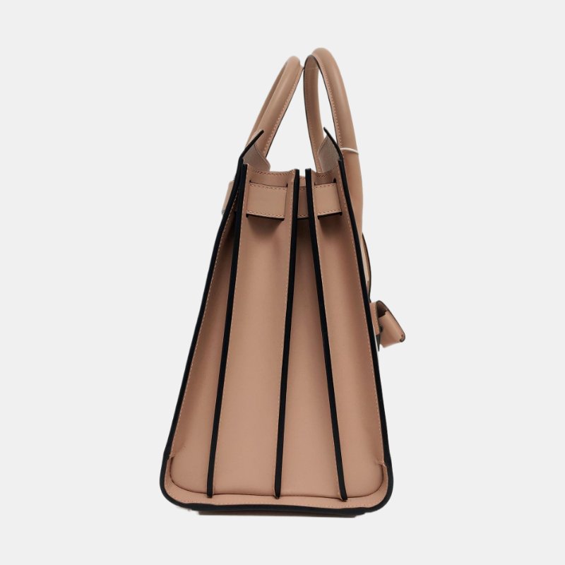 YSL SAC DE JOUR 小號 裸粉色牛皮單肩包手提包 黑色五金 子袋 可拆卸肩帶-3