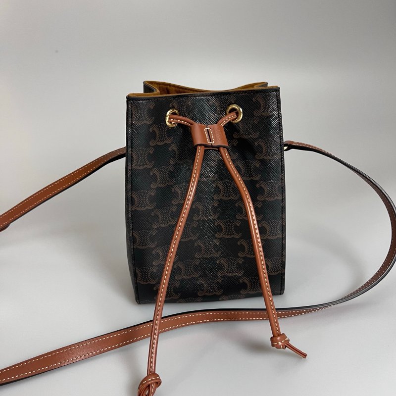 CELINE 老花滿版抽繩小水桶包-0