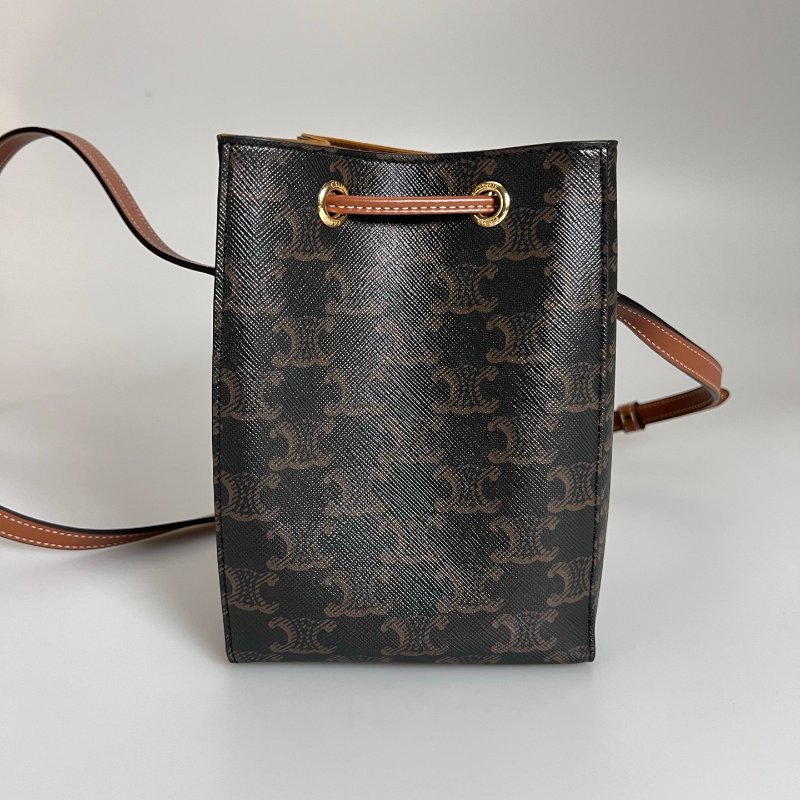 CELINE 老花滿版抽繩小水桶包-1