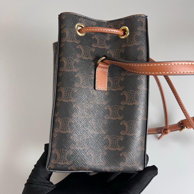 CELINE 老花滿版抽繩小水桶包-2