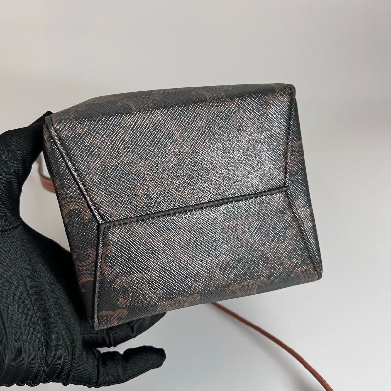 CELINE 老花滿版抽繩小水桶包-4