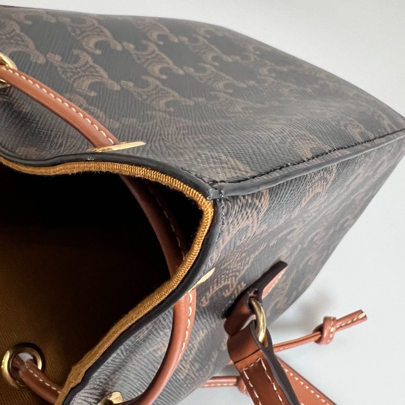 CELINE 老花滿版抽繩小水桶包-6