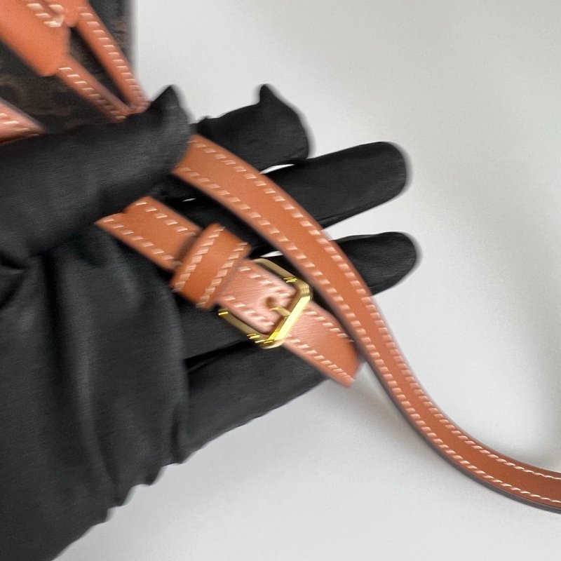 CELINE 老花滿版抽繩小水桶包-7