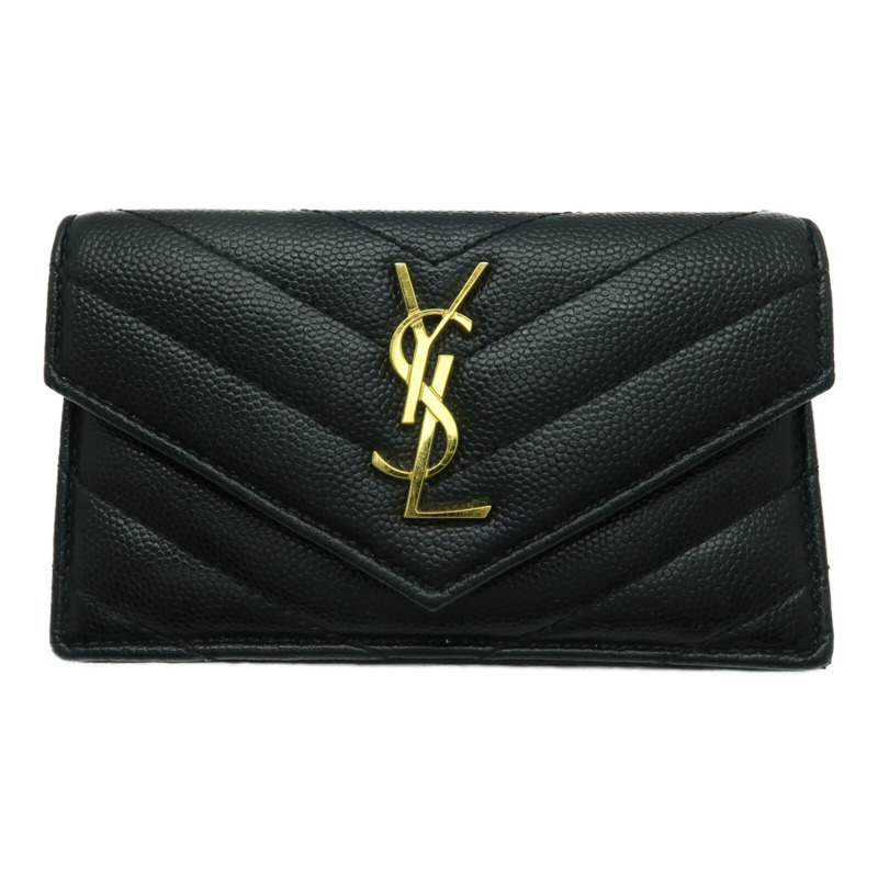 SAINT LAURENT 牛皮皮革Card case金扣卡片套-0