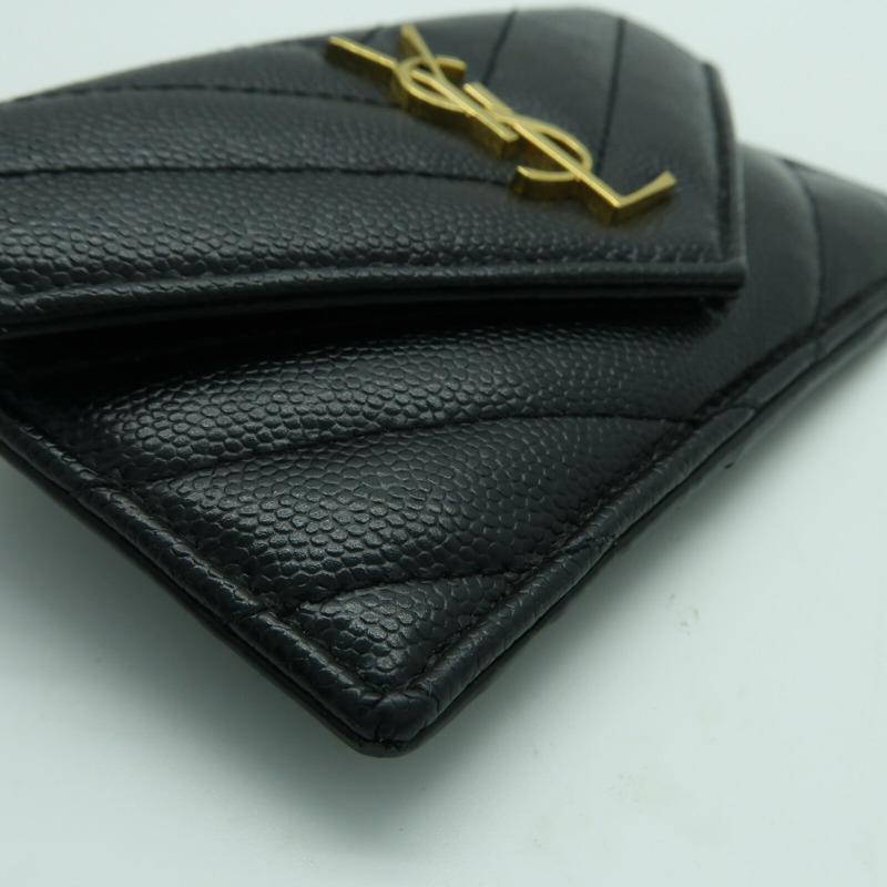 SAINT LAURENT 牛皮皮革Card case金扣卡片套-9