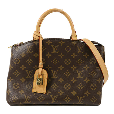 LOUIS VUITTON Monogram Petit Palais金扣手挽肩背兩用袋棕色