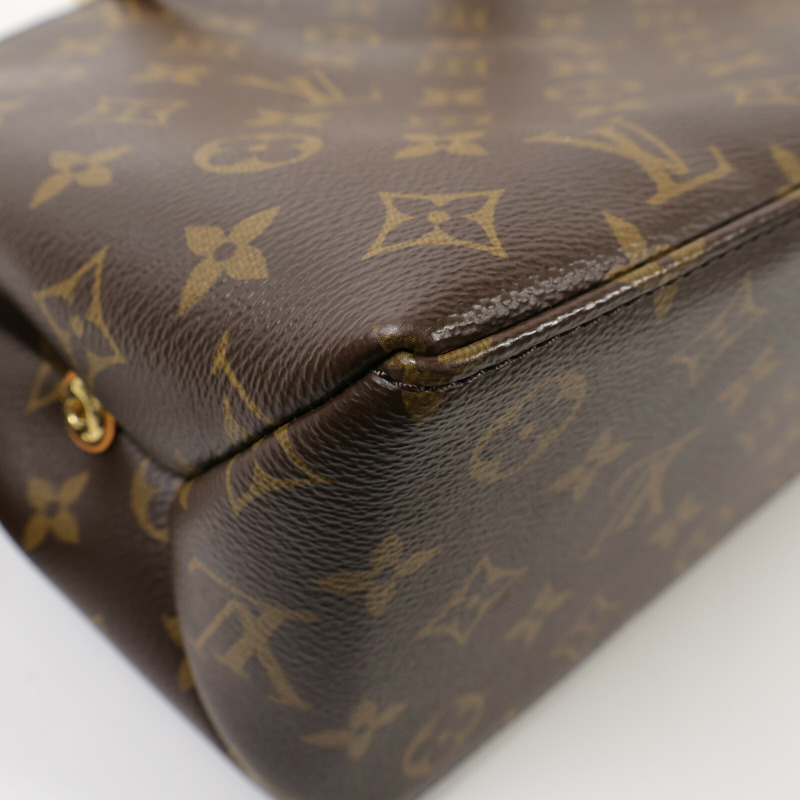 LOUIS VUITTON Monogram Petit Palais金扣手挽肩背兩用袋棕色-7
