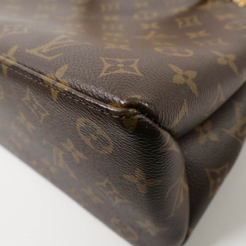 LOUIS VUITTON Monogram Petit Palais金扣手挽肩背兩用袋棕色-8