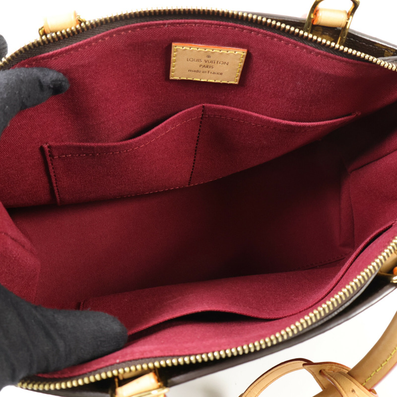 LOUIS VUITTON Monogram Petit Palais金扣手挽肩背兩用袋棕色-9