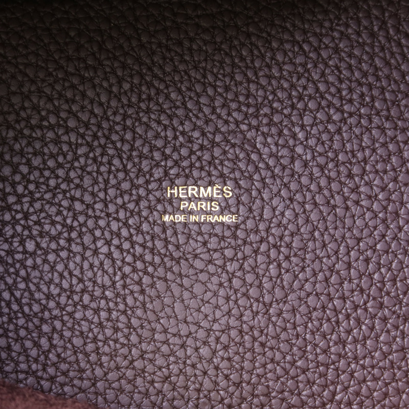 HERMES Clemence皮革Picotin PM金扣手挽袋-6