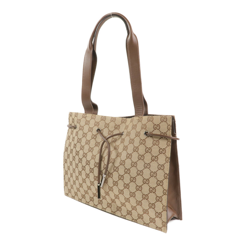 GUCCI 帆布Shoulder Bag銀扣肩背袋-1