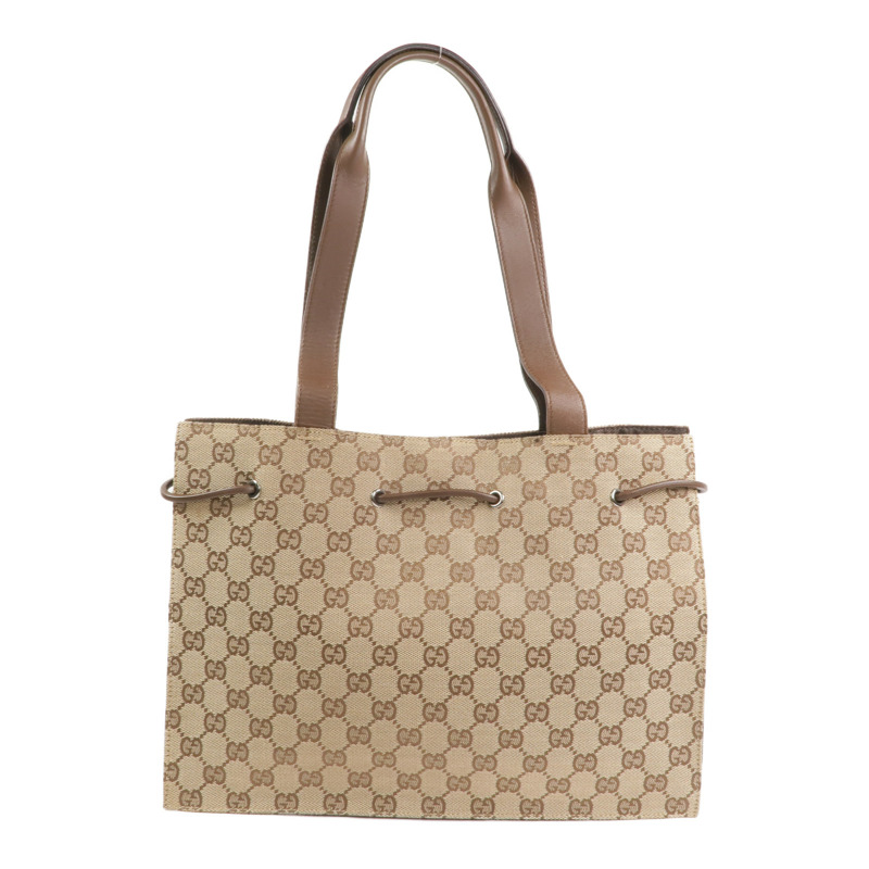 GUCCI 帆布Shoulder Bag銀扣肩背袋-2