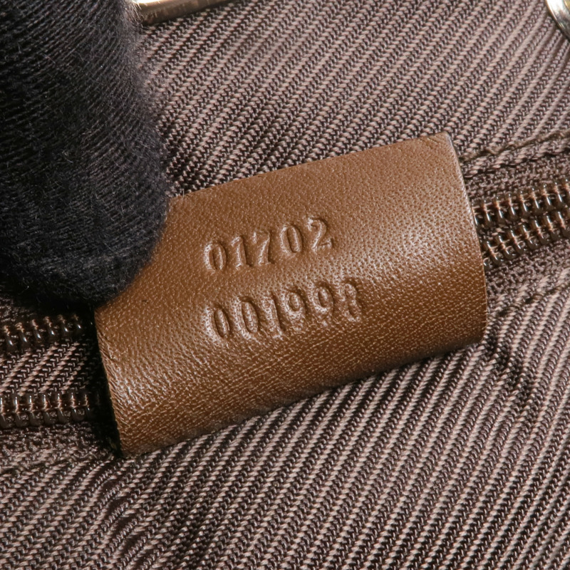 GUCCI 帆布Shoulder Bag銀扣肩背袋-6