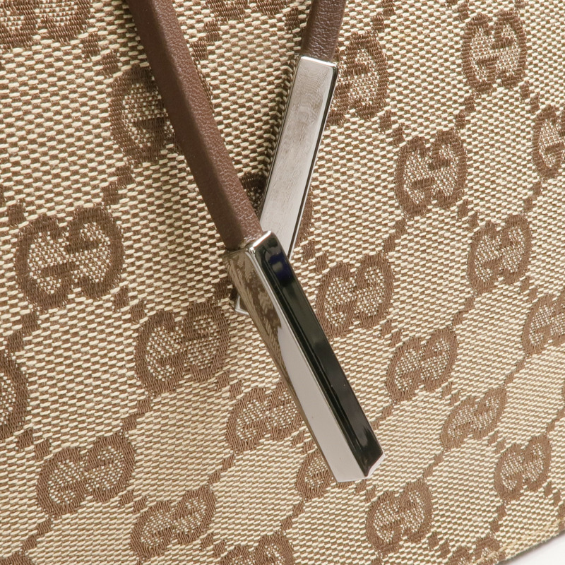 GUCCI 帆布Shoulder Bag銀扣肩背袋-9