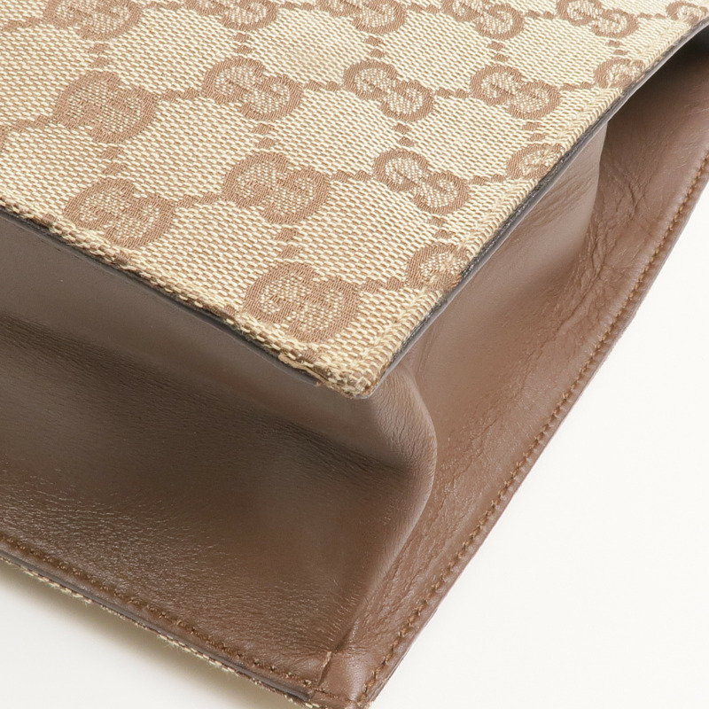 GUCCI 帆布Shoulder Bag銀扣肩背袋-13