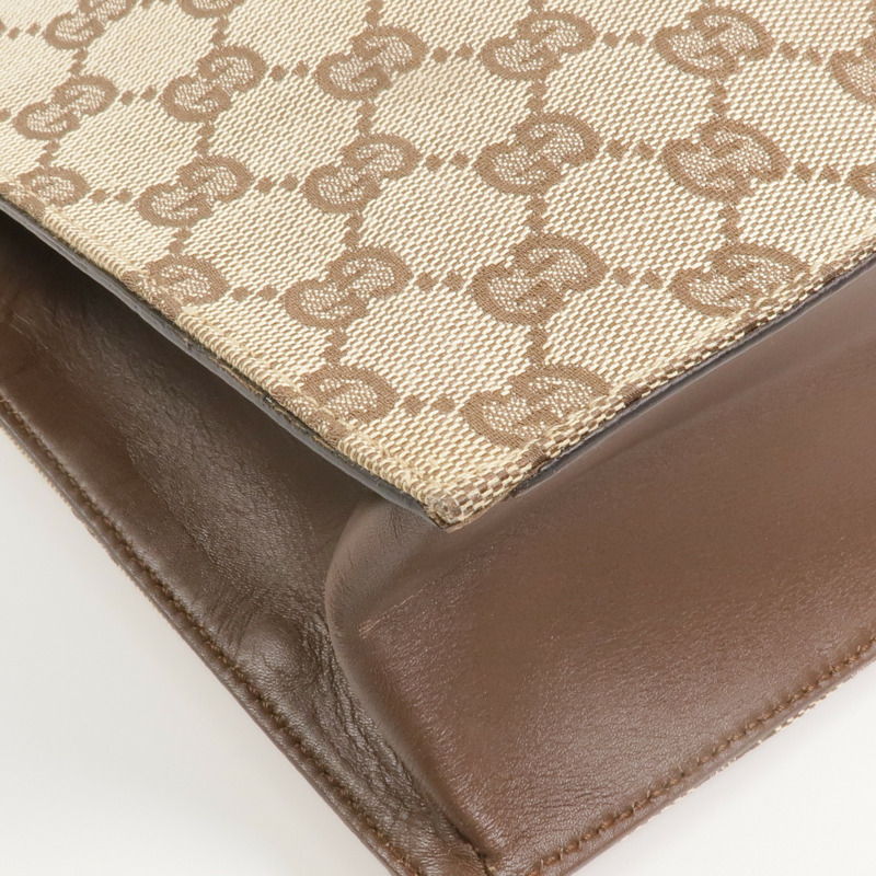 GUCCI 帆布Shoulder Bag銀扣肩背袋-14