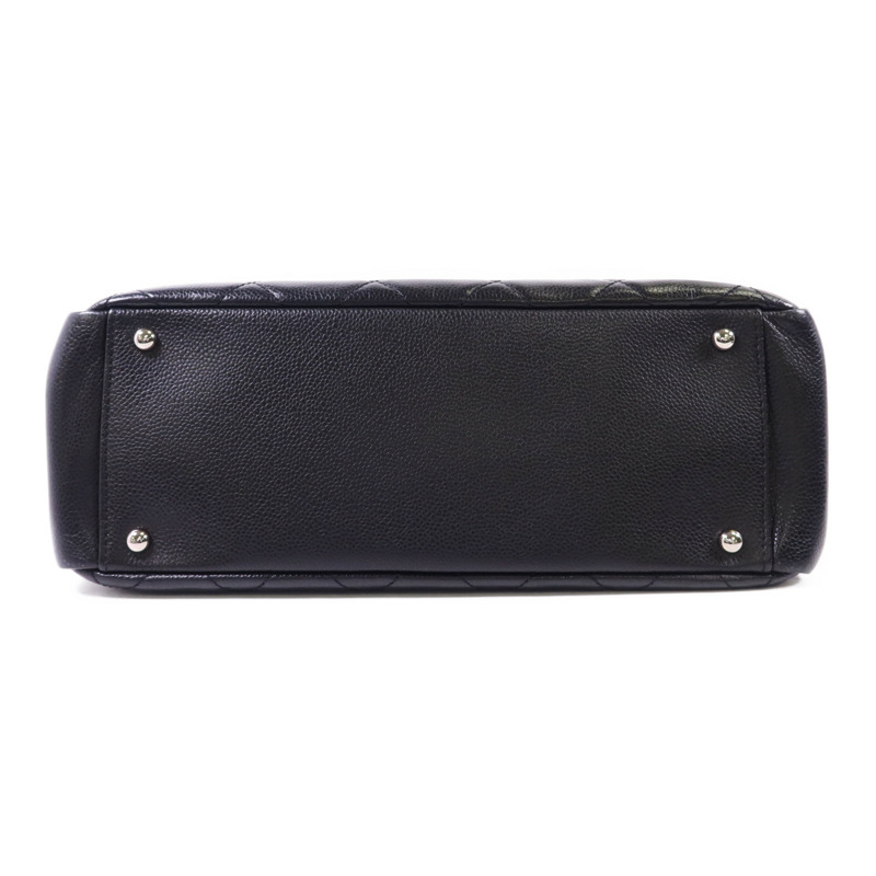 CHANEL 牛皮皮革Chain Shoulder銀扣鏈帶肩背袋-3