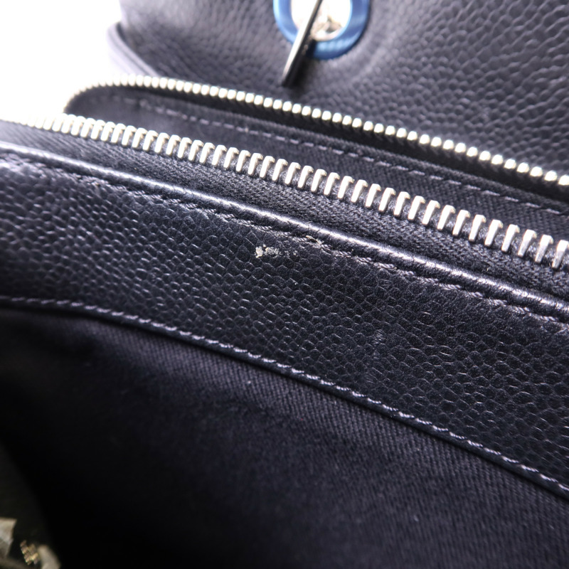 CHANEL 牛皮皮革Chain Shoulder銀扣鏈帶肩背袋-17