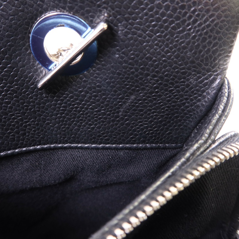 CHANEL 牛皮皮革Chain Shoulder銀扣鏈帶肩背袋-19