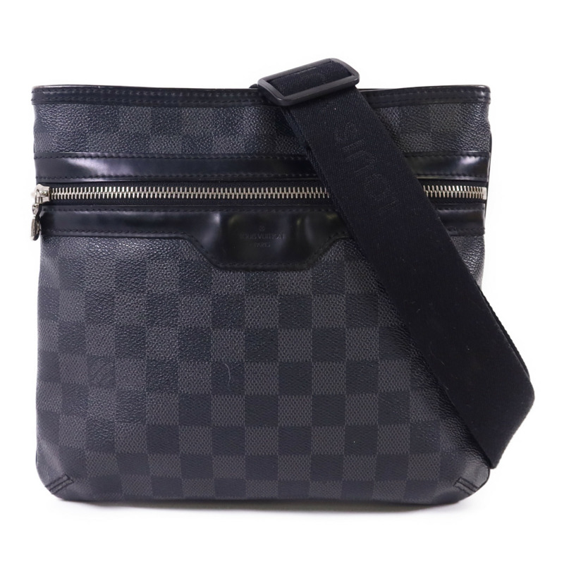 LOUIS VUITTON Damier Graphite Thomas銀扣肩背袋-0