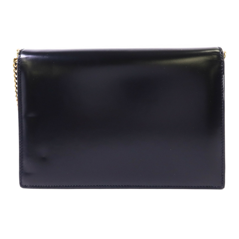 CELINE 牛皮皮革Chain Shoulder金扣肩背袋-1