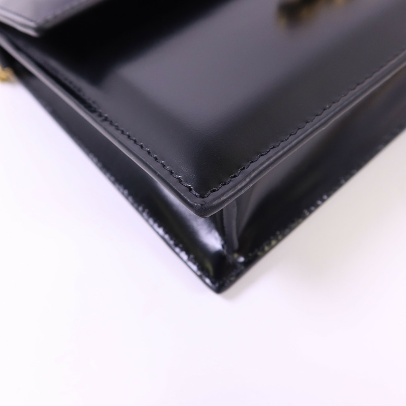 CELINE 牛皮皮革Chain Shoulder金扣肩背袋-13