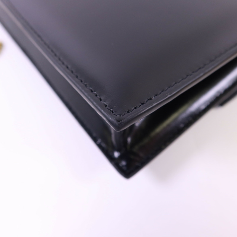 CELINE 牛皮皮革Chain Shoulder金扣肩背袋-14