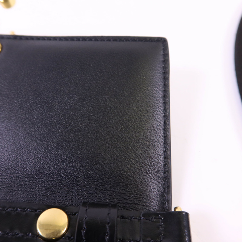 CELINE 牛皮皮革Chain Shoulder金扣肩背袋-19