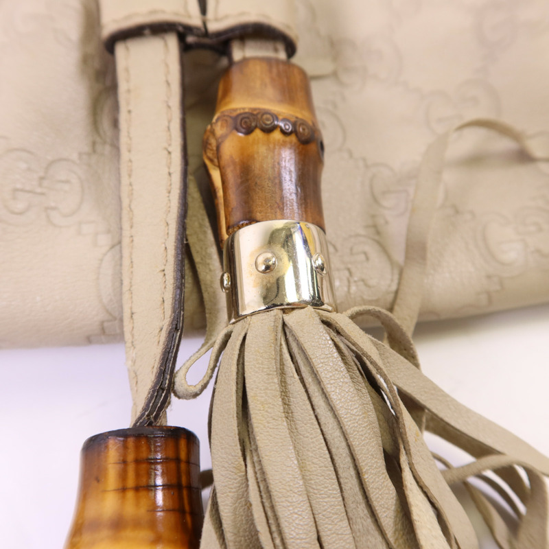 GUCCI 牛皮皮革Guccissima Braided Peggy Tote銀扣肩背袋-10