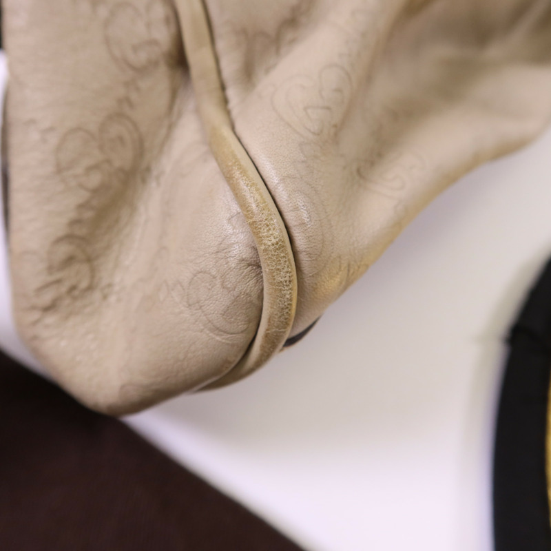 GUCCI 牛皮皮革Guccissima Braided Peggy Tote銀扣肩背袋-14