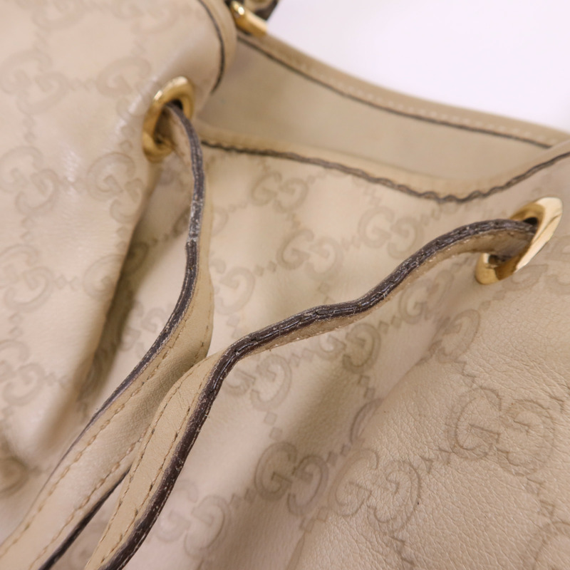 GUCCI 牛皮皮革Guccissima Braided Peggy Tote銀扣肩背袋-18