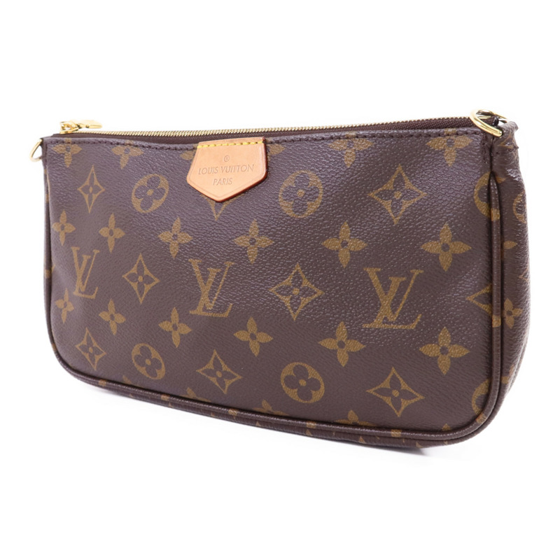 LOUIS VUITTON Monogram Multi Pochette Accessories金扣鏈帶手挽肩背兩用袋-3