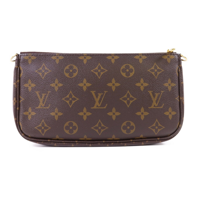 LOUIS VUITTON Monogram Multi Pochette Accessories金扣鏈帶手挽肩背兩用袋-4
