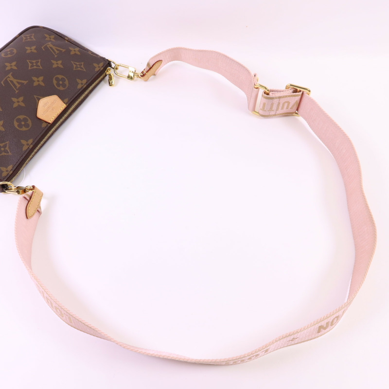 LOUIS VUITTON Monogram Multi Pochette Accessories金扣鏈帶手挽肩背兩用袋-6