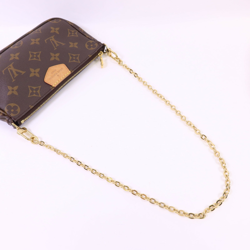 LOUIS VUITTON Monogram Multi Pochette Accessories金扣鏈帶手挽肩背兩用袋-7