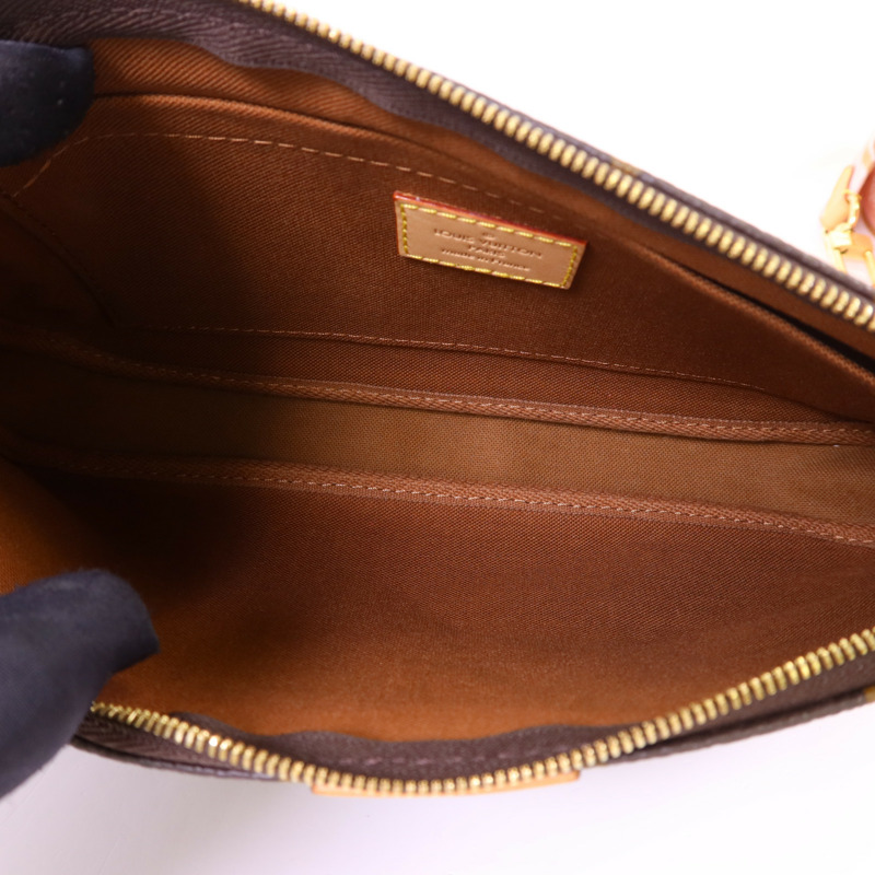 LOUIS VUITTON Monogram Multi Pochette Accessories金扣鏈帶手挽肩背兩用袋-8