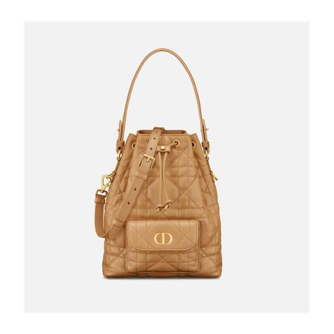 DIOR Caro 小號水桶包 金色 Macro Canage M3372UNOZ