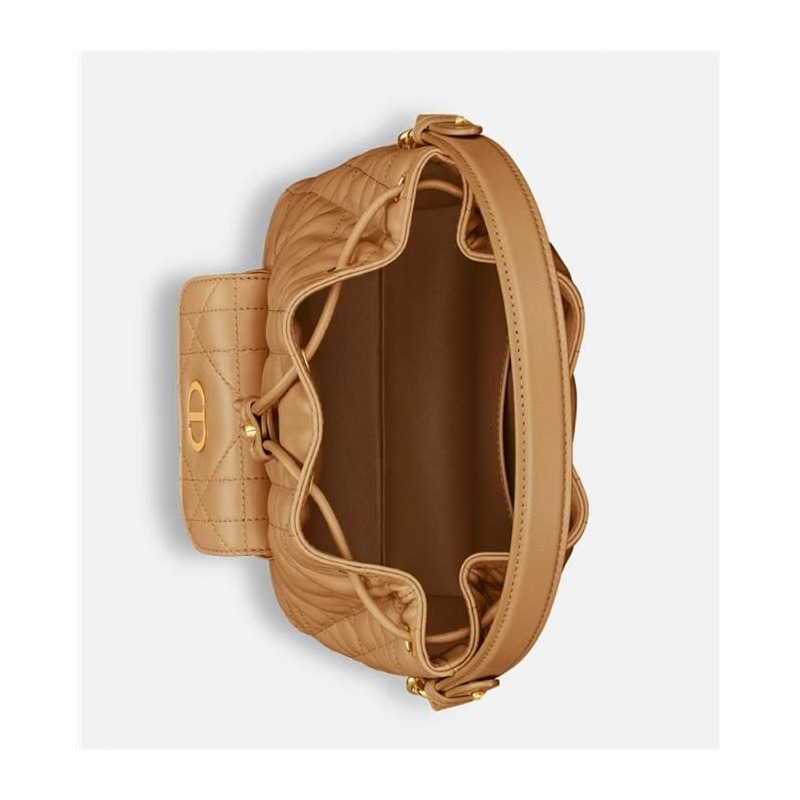 DIOR Caro 小號水桶包 金色 Macro Canage M3372UNOZ-2